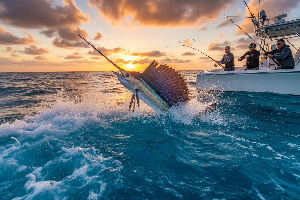 Sailfish Being Caught